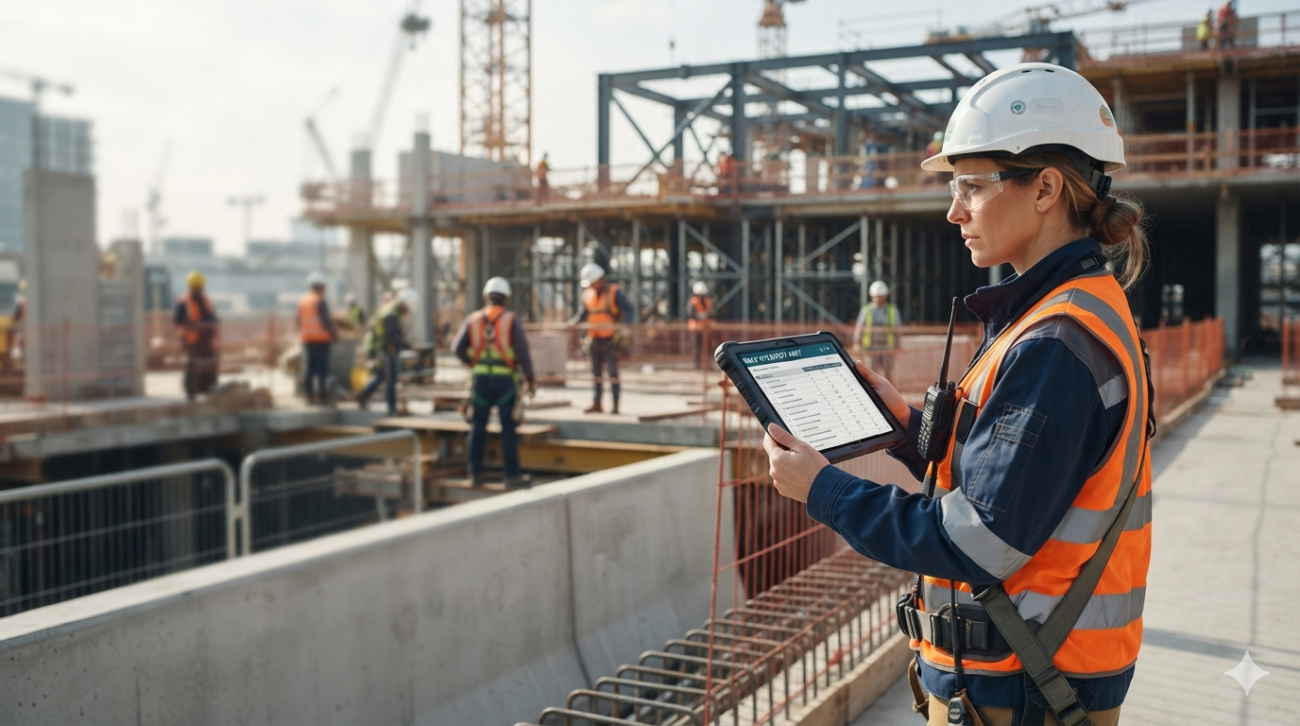afety professional reviewing a digital safety
