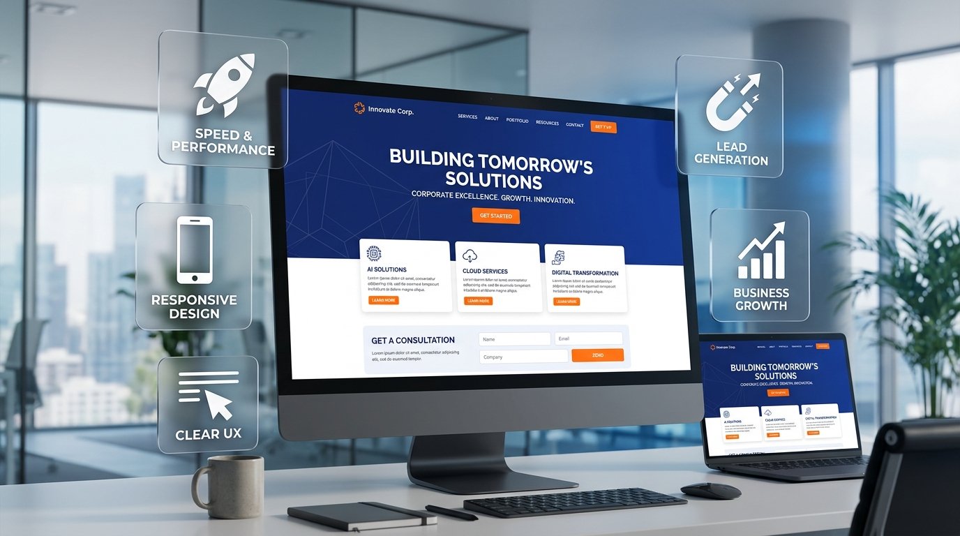 Corporate website design project by CyberInitiator