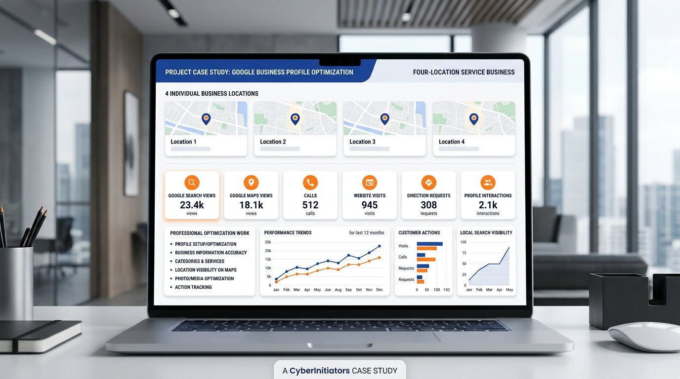 Google Business Profile optimization project by CyberInitiator