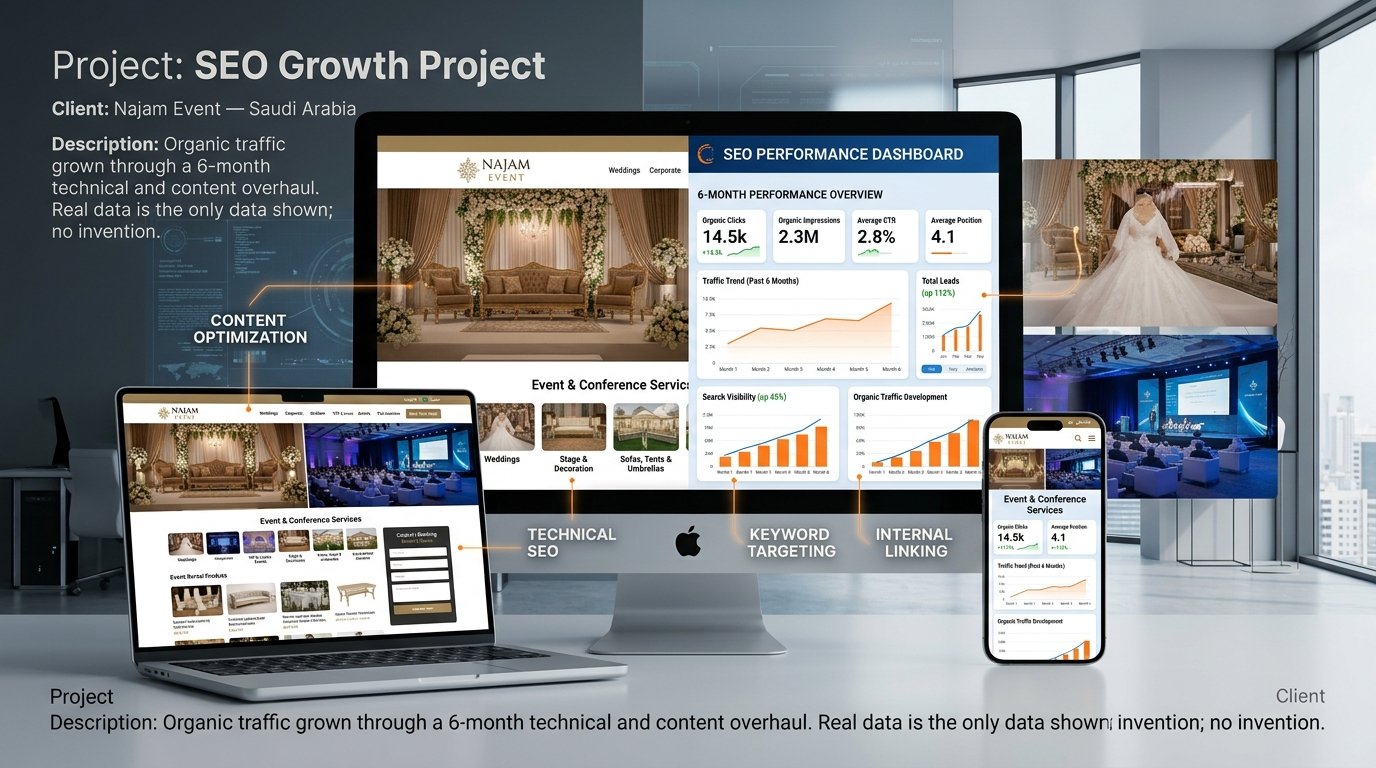 SEO growth case study project by CyberInitiator